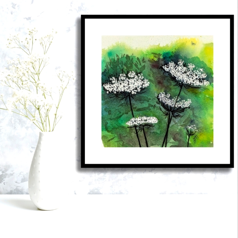 🎨 12" x 12" Art Print 🎨 Queen Ann's Lace